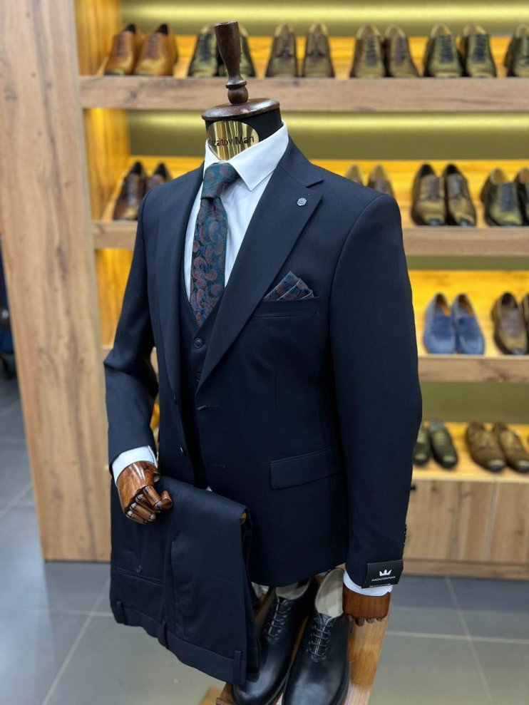 Костюм MAZALTOVMAN 3-ка премиум Синий в полоску