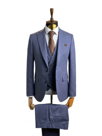 Костюм MAZALTOVMAN 3-ка премиум Синий фактурный