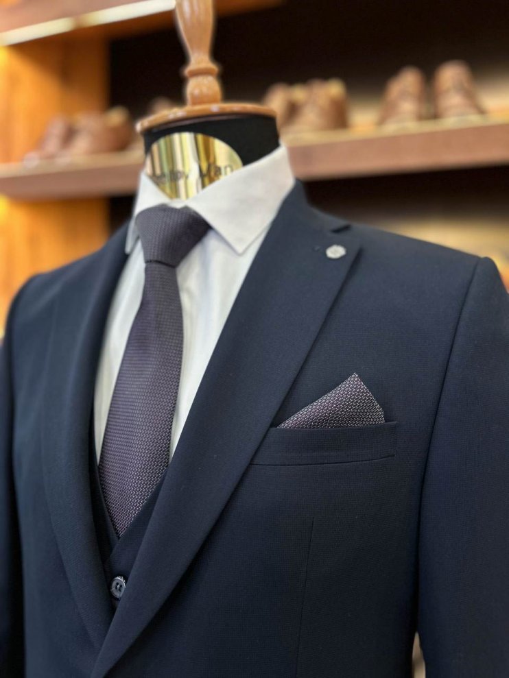 Костюм MAZALTOVMAN 3-ка премиум Синий фактурный