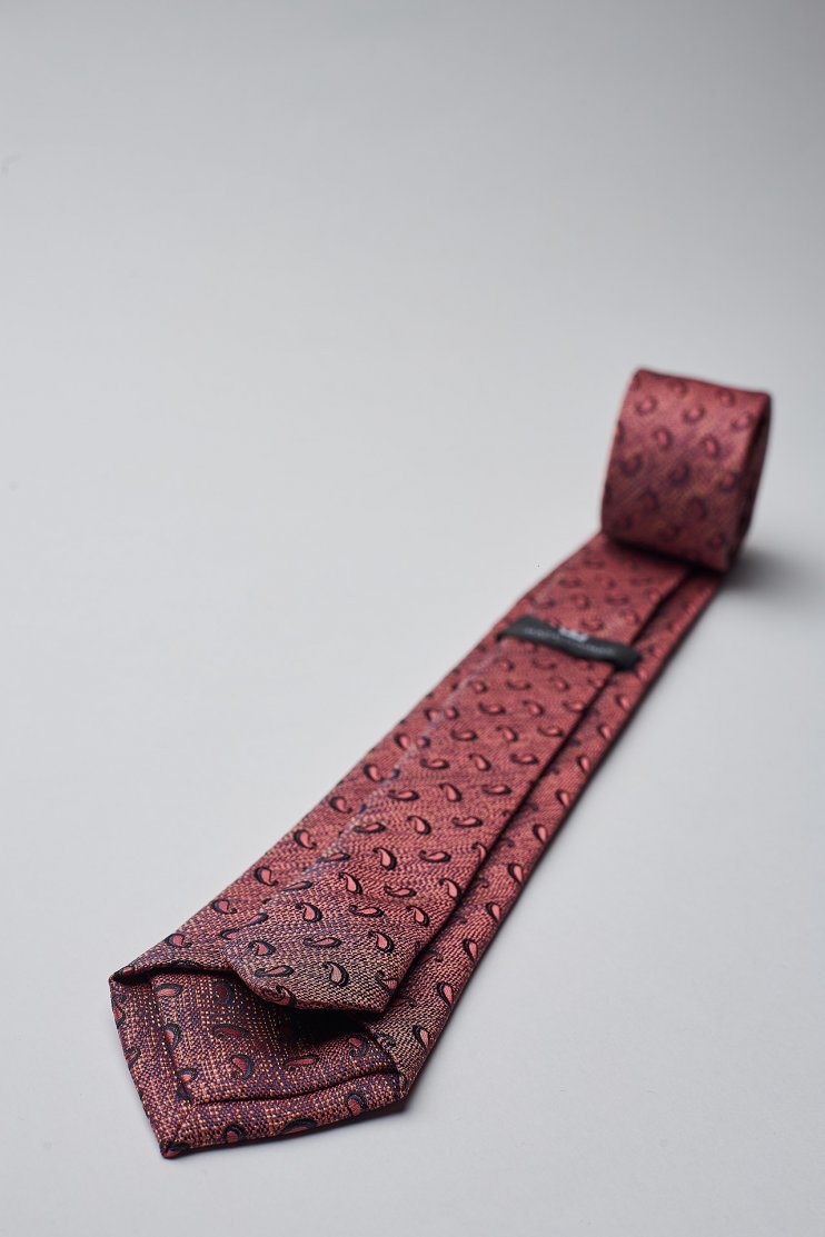 Мужской галстук Бордовый с узорами