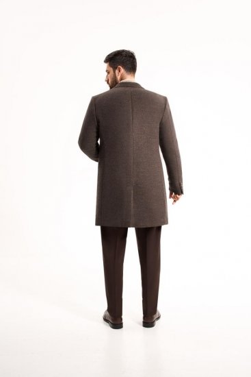 Пальто MAZALTOVMAN премиум Темно-коричневое фактурное