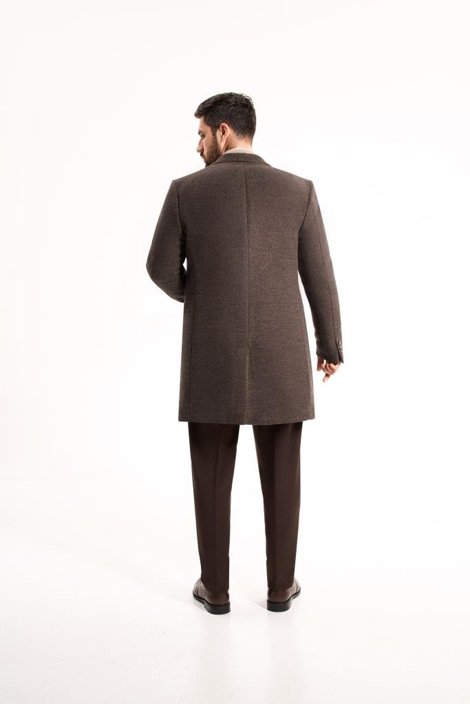 Пальто MAZALTOVMAN премиум Темно-коричневое фактурное