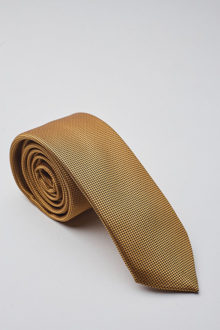 Мужской галстук Золотистый фактурный