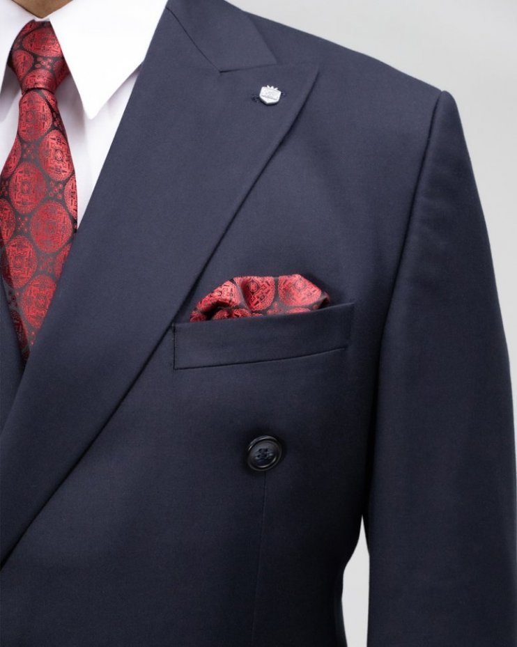 Мужской классический костюм 2-ка синего цвета
