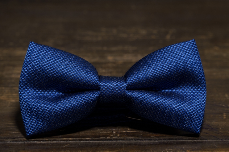Галстук-бабочка Синяя текстурная