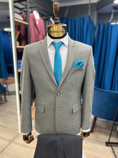 Пиджак ВАЛ Серый фактурный