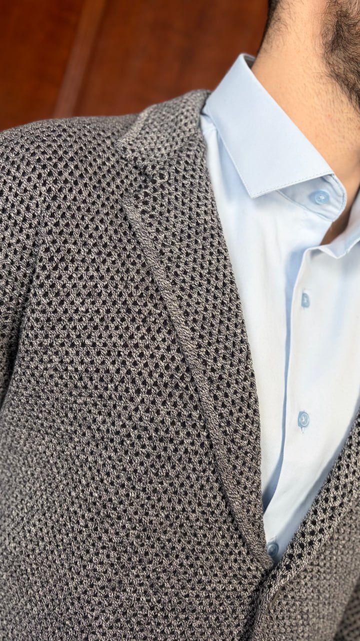 Кардиган AMT Серый в черную точку