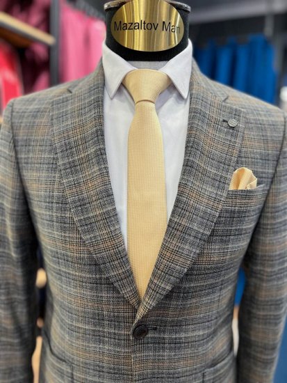 Костюм MAZALTOVMAN 2-ка Серый в клетку премиум