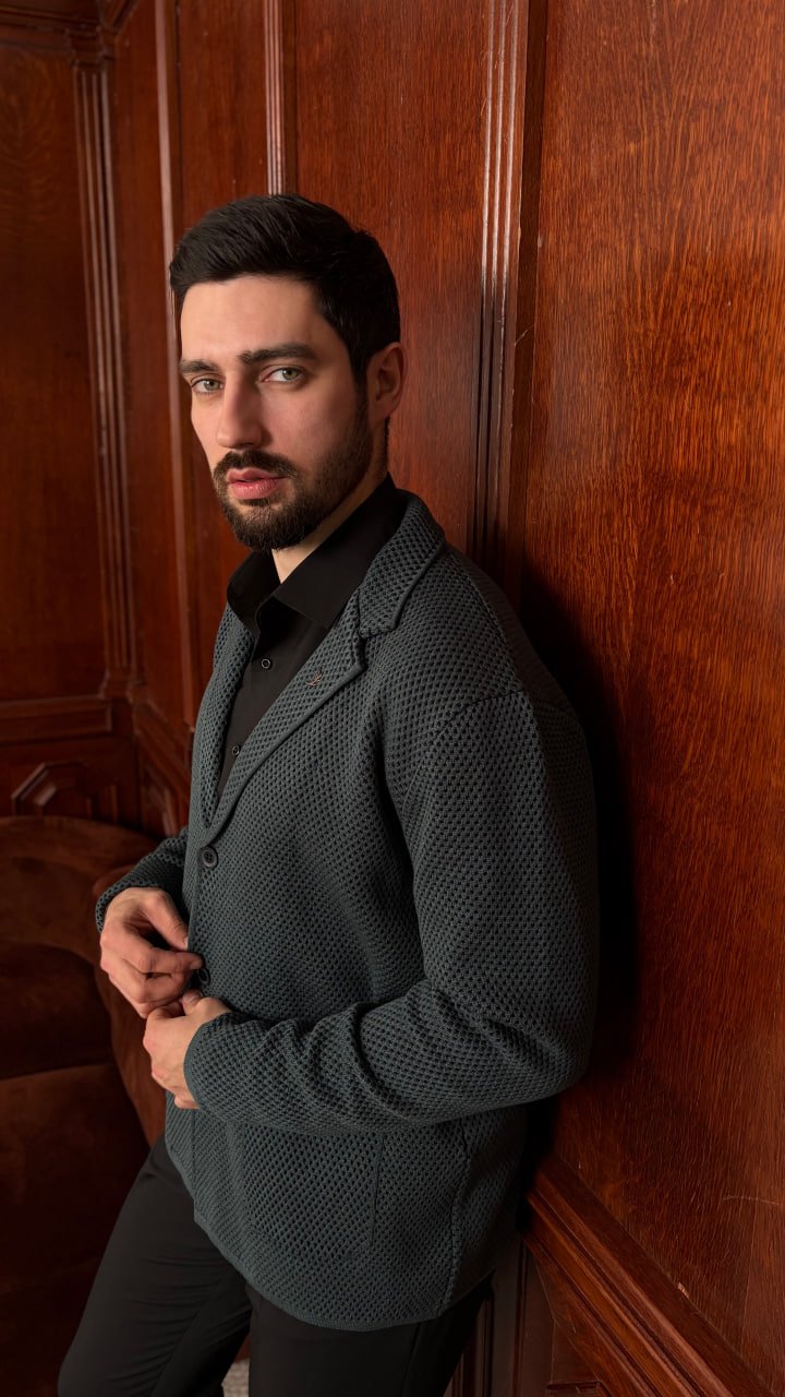 Кардиган АМТ Графитовый фактурный