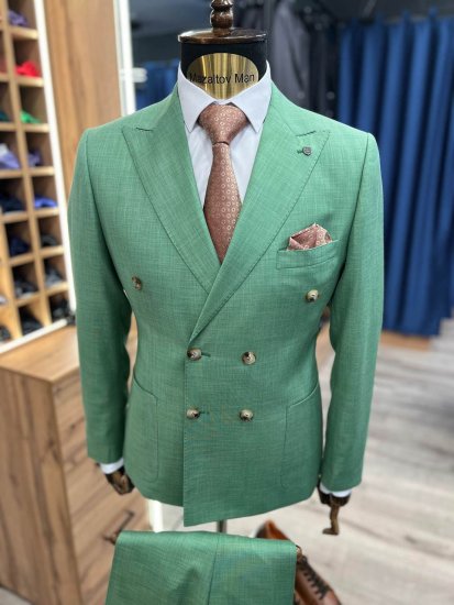 Костюм МИР 2-ка двубортный Зеленый